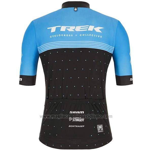2020 Abbigliamento Ciclismo Trek Blu Nero Manica Corta e Salopette